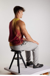 Man White Athletic Male Studio Poses